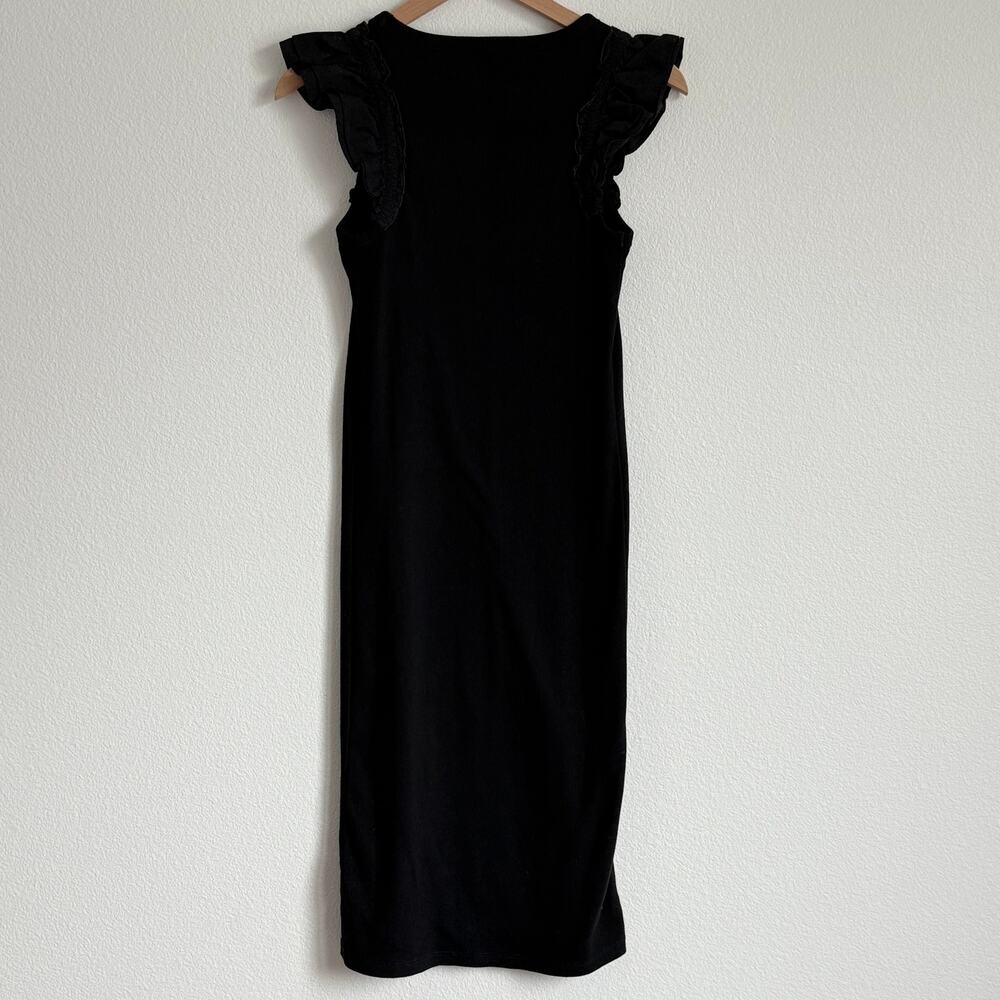The Nines by Hatch Ribbed Knit Flutter Sleeve Dress Maternity Bodycon Scoopneck - Picture 7 of 7